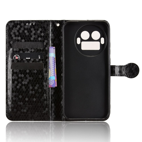 Pouzdro s klopou Wallet Rhombus pro Realme GT 8 Pro