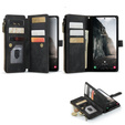Pouzdro CASEME pro Samsung Galaxy A56 5G, Leather Wallet Cash and Card Slots, s poutkem, černé