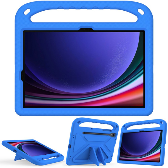 Dětské pouzdro pro Samsung Galaxy Tab S9 FE / S10 FE, s rukojetí, modré