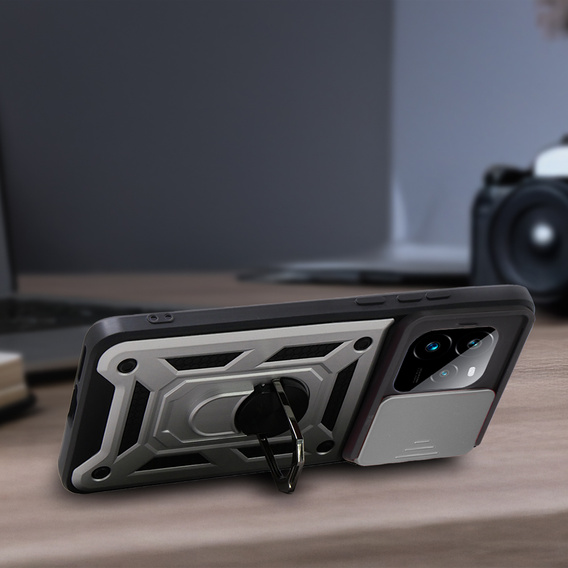 Pouzdro pro Realme GT 7 Pro, CamShield Slide, stříbrné