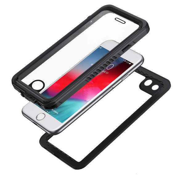 Vodotěsné pouzdro IP68 pro iPhone 7/8/SE 2020/SE 2022, černé