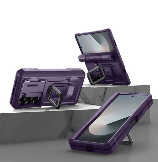 Pancéřové pouzdro pro Samsung Galaxy Z Fold 6 5G, Dexnor Full Body S-Pen Slot, fialové