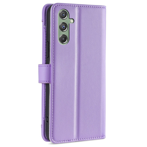 Klopové pouzdro pro Samsung Galaxy M34, Wallet Zipper Pocket, fialové