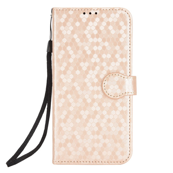 Flipové pouzdro pro Realme Note 70T 4G, Wallet Rhombus, zlaté