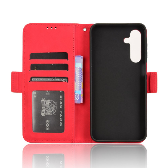 Klopové pouzdro pro Samsung Galaxy A16, Card Slot, červené
