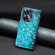 Klopové pouzdro pro Realme C55, Wallet, Sakura, modré