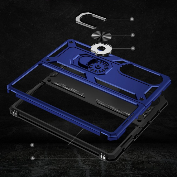 Pancéřové pouzdro pro Samsung Galaxy Z Fold 4 5G, Nox Case Ring, modré