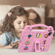 Dětské pouzdro pro iPad Air 10.9" 2022/2020 (5/4 gen.) / Pro 11" 2022/2021/2020 (4/3/2 gen.), Cute Patterns, se stojánkem, růžové
