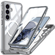 Pouzdro pro Samsung Galaxy S25 FE, Shockproof, se sklem, pro MagSafe, šedé