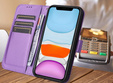 Klopové pouzdro pro Oppo Reno 12 Pro, Wallet Smart Magnet, fialové