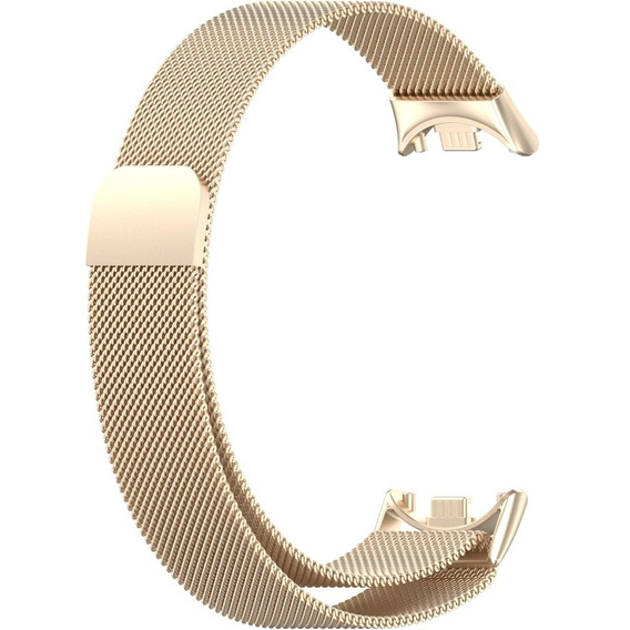 Milánský náramek s pouzdrem pro Xiaomi Smart Band 10 / 9 / 8, šampaňské