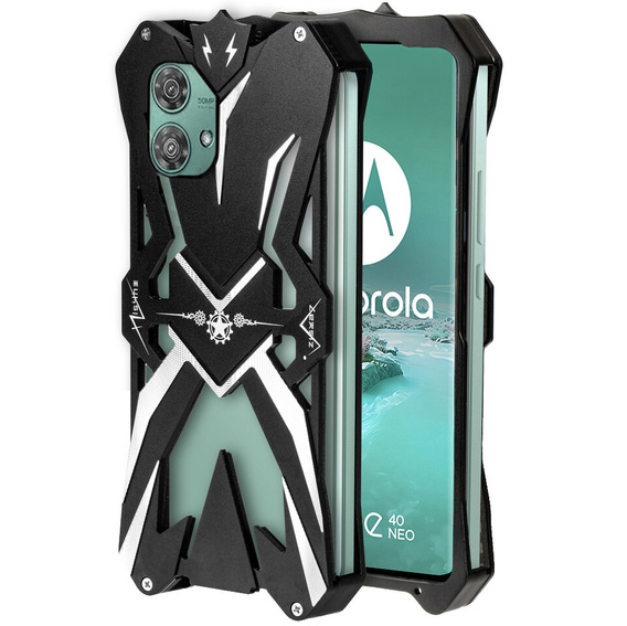 Pancéřové pouzdro pro Motorola Edge 40 Neo, Aluminum Alloy, černé