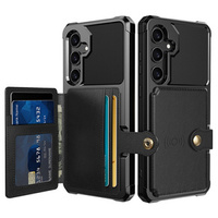 Pouzdro pro Samsung Galaxy A55 5G, Card Holder Kickstand, černé