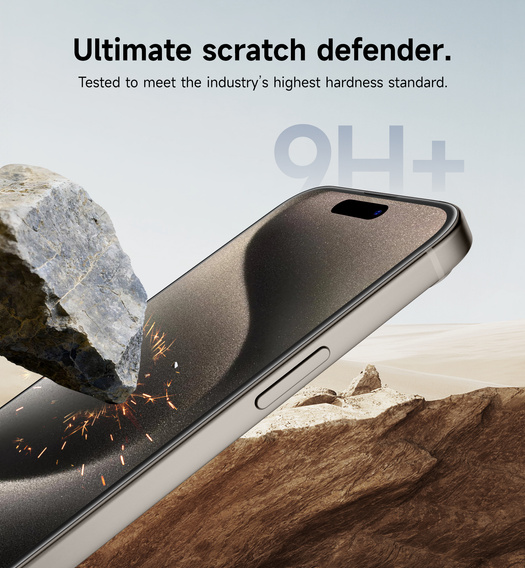 2x tvrzené sklo SURITCH pro iPhone 15 Pro