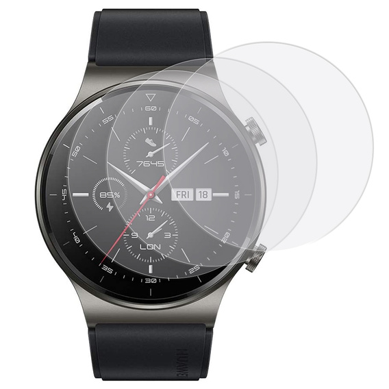 3x ERBORD Hydrogelová fólie pro Huawei Watch GT 2 Pro