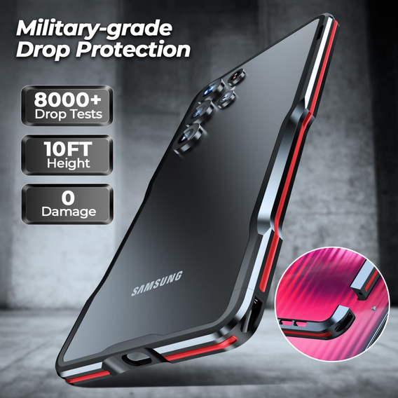 Pouzdro LUPHIE pro Samsung Galaxy S25 Ultra, Armor Bumper, černé