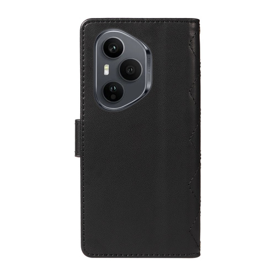 Flipové pouzdro pro Honor 400 Pro 5G, Crossbody Leather Wallet, černé