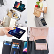 Klopové pouzdro pro Infinix Note 40 Pro, Wallet Zipper Pocket, černé