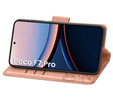 Klopové pouzdro pro Xiaomi Poco F7 Pro, Butterfly, růžové rose gold