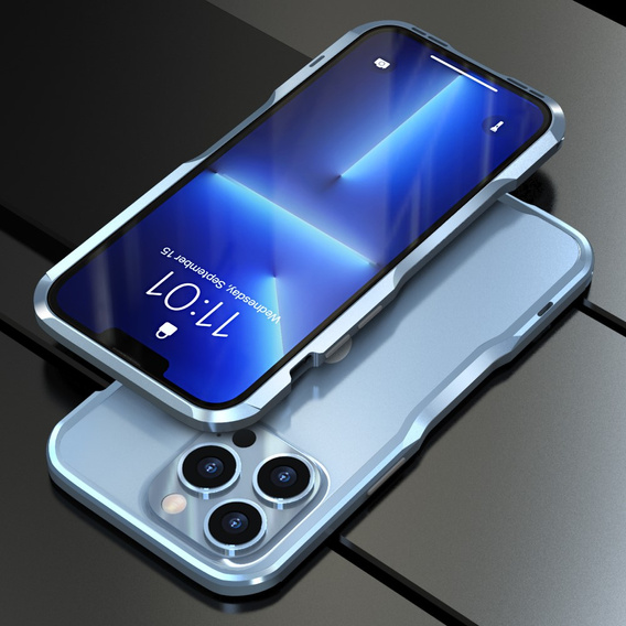 Pouzdro LUPHIE pro iPhone 13 Pro Max, Armor Bumper, modré