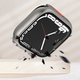 2w1 Etui + Szkło Hartowane Case do Apple Watch 7 / 8 41MM, Czarne/Czerwone