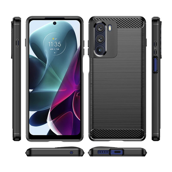 Pouzdro pro Motorola Moto G200 5G, Carbon, černé