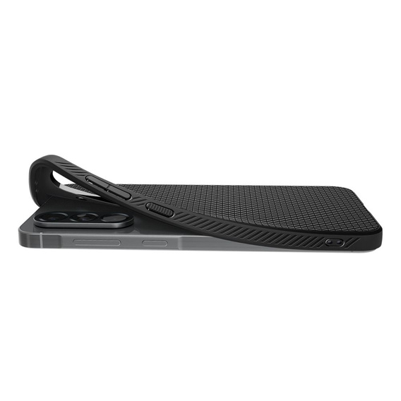 Pouzdro Spigen pro Samsung Galaxy A56 5G, Liquid Air, černé + 9H tvrzené sklo