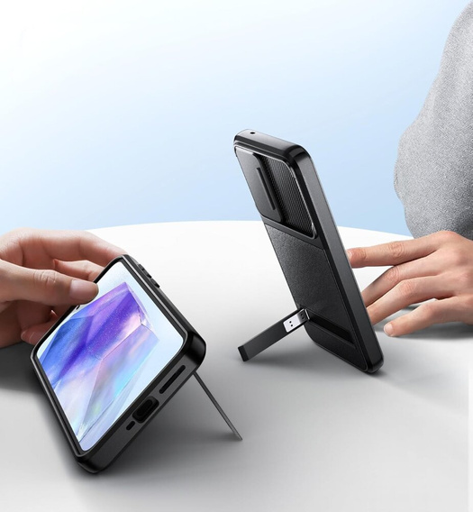 Pouzdro pro Samsung Galaxy A55 5G, Suritch Kickstand, černé