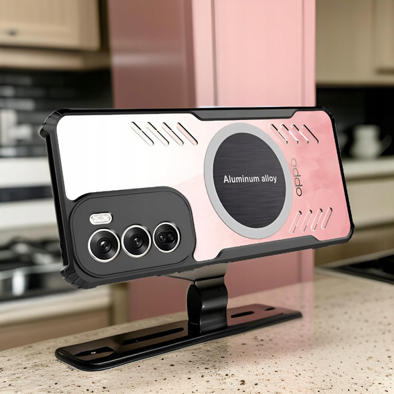 Pouzdro pro Oppo Reno 12, s magnetickou fólií, transparentní / černé