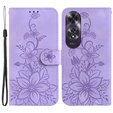 Klopové pouzdro pro Oppo A60, Lily Flower, fialové