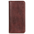 Pouzdro pro Samsung Galaxy S23 Ultra, Wallet Litchi Leather, hnědé