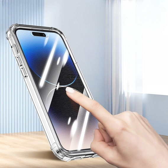 Pouzdro pro iPhone 14 Pro, Shockproof, s fólií, průhledné