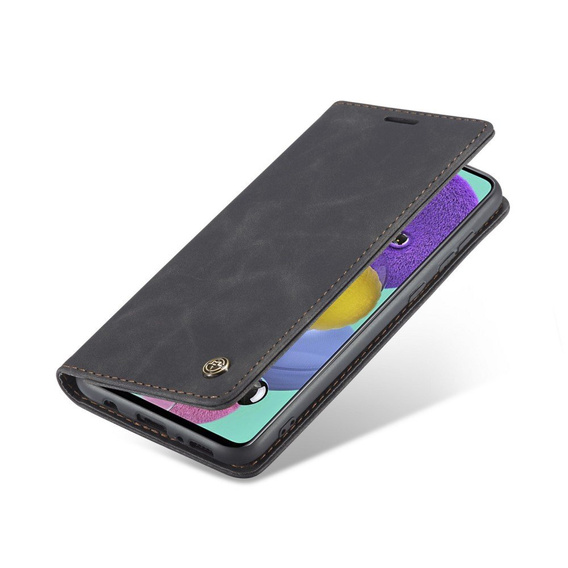 Pouzdro CASEME pro Samsung Galaxy A51, Leather Wallet Case, černé