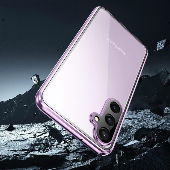 Pouzdro pro Samsung Galaxy S24 FE, Magnetic Dual Glass, fialové