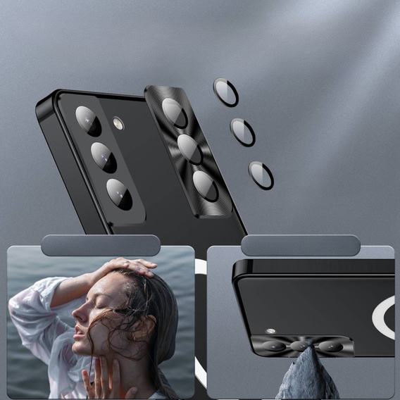 Ochranné pouzdro na fotoaparát pro Samsung Galaxy S21 FE 5G, CamShield MagSafe, transparentní / černé