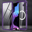 Pouzdro pro Samsung Galaxy A55 5G, Shockproof, se sklem, pro MagSafe, fialové