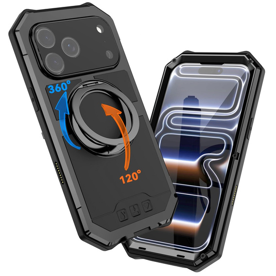 Pouzdro R-JUST s MagSafe a stojánkem pro iPhone 17 Pro Max