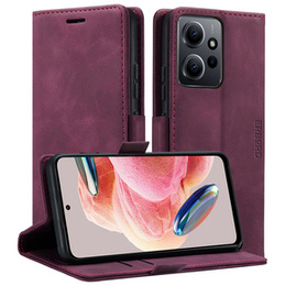 Pouzdro pro Xiaomi Redmi Note 12 5G / Poco X5 5G, ERBORD Vintage peněženka s klopou, červené