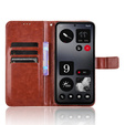 Klopové pouzdro pro Nothing CMF Phone 1, Crazy Horse Wallet, hnědé