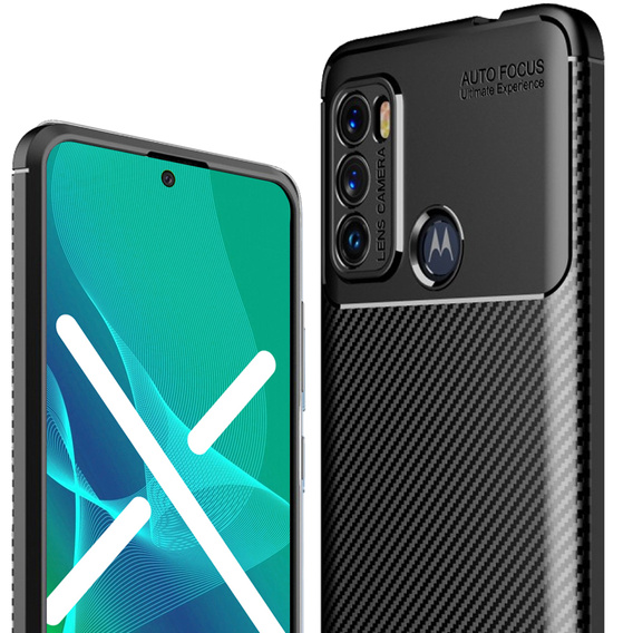 Pouzdro pro Motorola Moto G60, Carbon Gel, černé