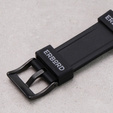 ERBORD Univerzální silikonový řemínek 22mm, Dual Color, černý / černá přezka