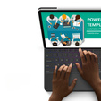 Pouzdro + klávesnice iPad Pro 12.9" 2022/2021/2020 (6/5/4 gen.), Dux Ducis Keyboard TouchPad, černé