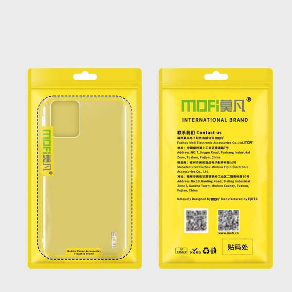 Pouzdro MOFI pro Motorola Moto G73 5G, tenké, průhledné