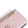 Klopové pouzdro pro Oppo Reno 13, Wallet Zipper Pocket, růžové