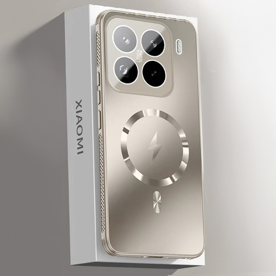 Pouzdro pro Xiaomi 15, MagSafe, stříbrné,