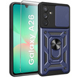 Pancéřové pouzdro pro Samsung Galaxy A26, CamShield Slide, modré + tvrzené sklo 9H