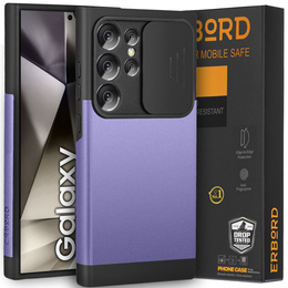 Pouzdro pro Samsung Galaxy S24 Ultra, ERBORD MagProtect Slide Camera, fialové