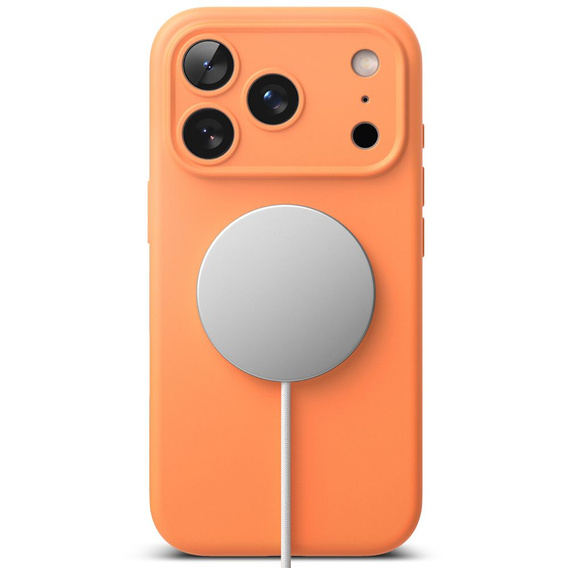 Pouzdro Ringke pro iPhone 17 Pro Max, silikonové magnetické pouzdro MagSafe, mandarinka