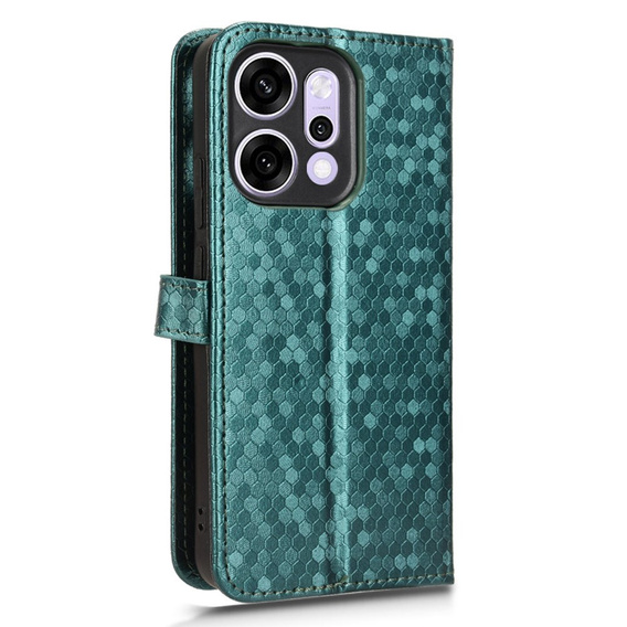 Klopové pouzdro pro Oppo Reno 14, Wallet Rhombus, zelené