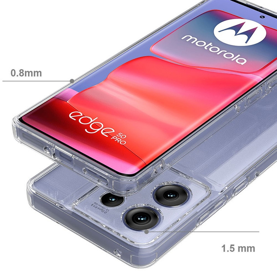 Pouzdro pro Motorola Edge 50 Pro 5G, Fusion Hybrid, průhledné